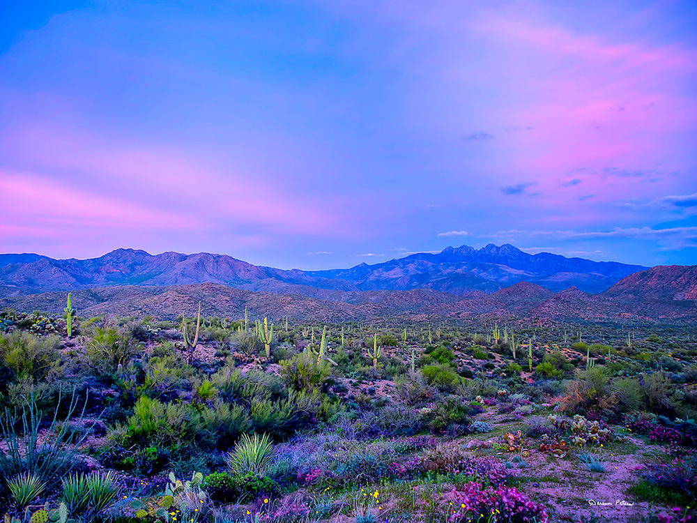 Sunset At Four Peaks