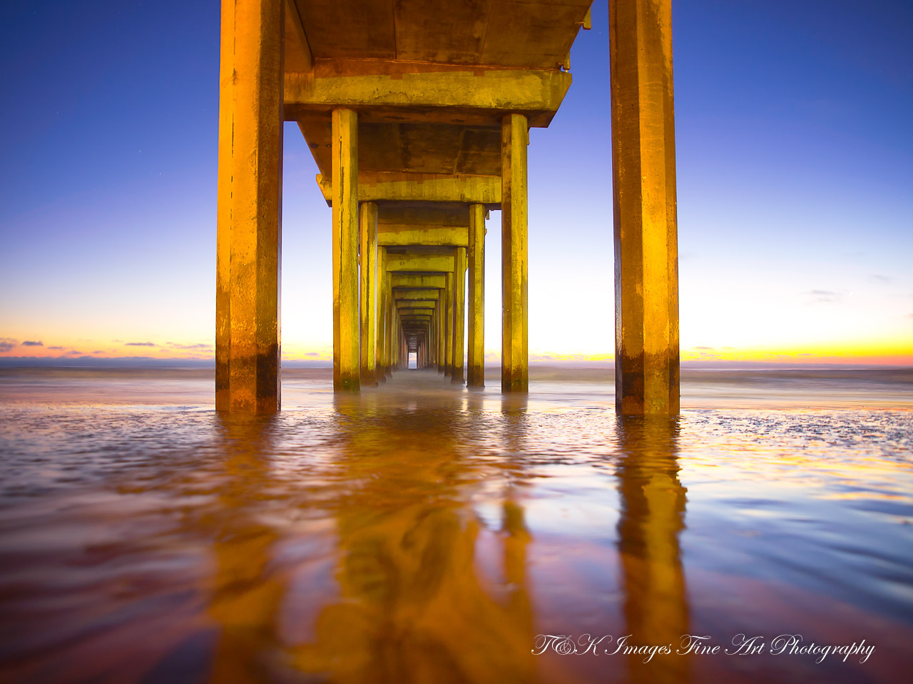 Scripps Pier at Sunset - La Jolla CA