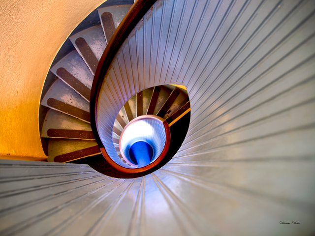 1225 Spiral Staircase - Old Point Loma Lighthouse - California