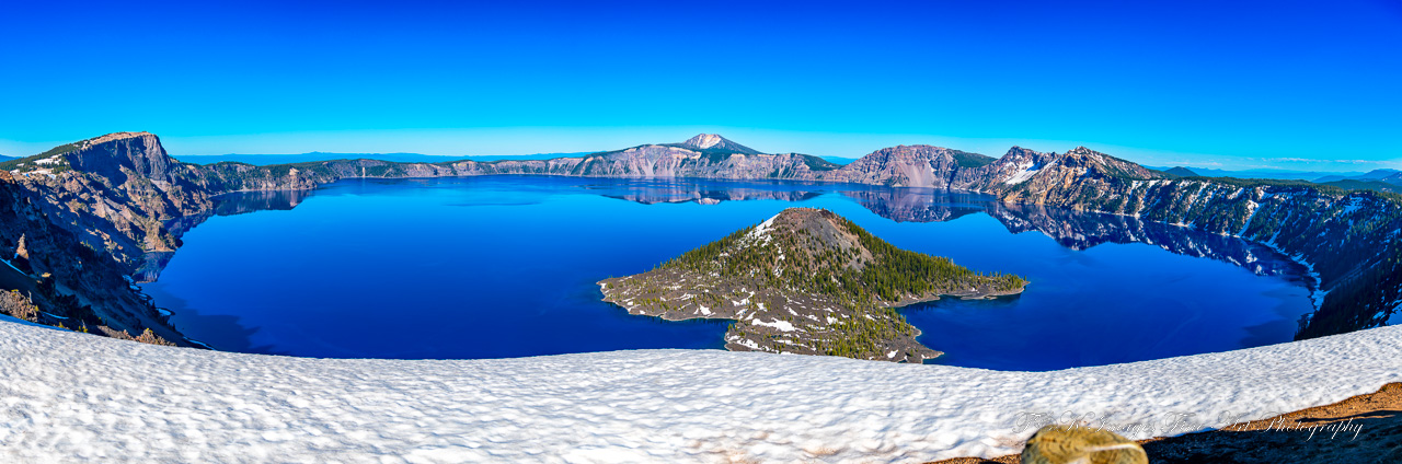 Looking Down On Wizard Island - Crater Lake - Oregon
