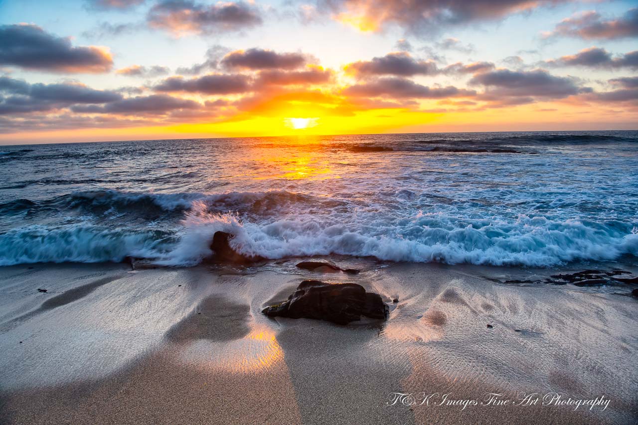Sunset La Jolla Cove Beach - California