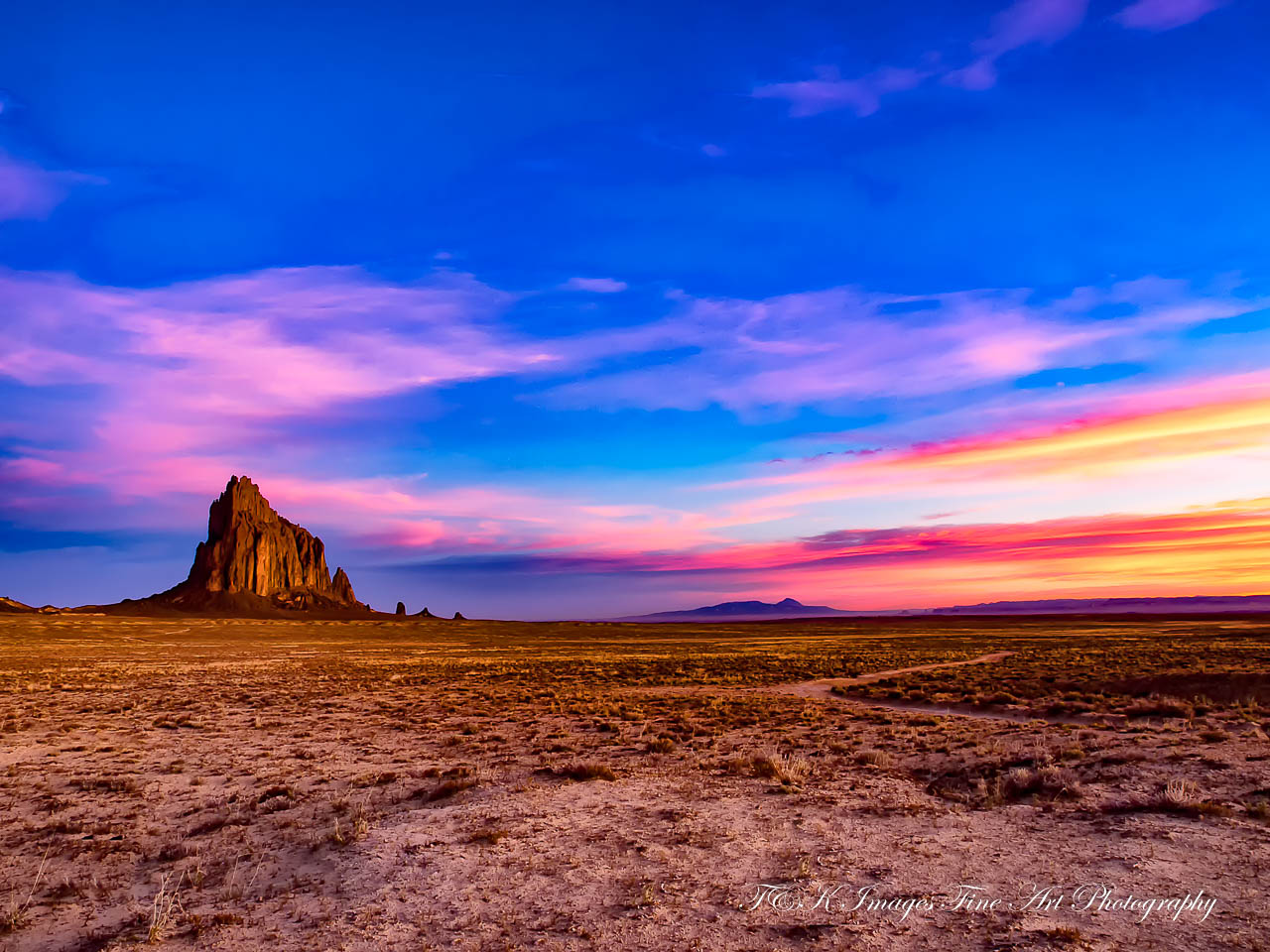 Sunrise At Shiprock New Mexico